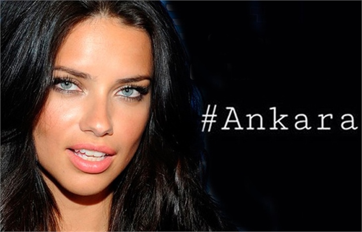 Adriana Lima'dan Ankara mesajı
