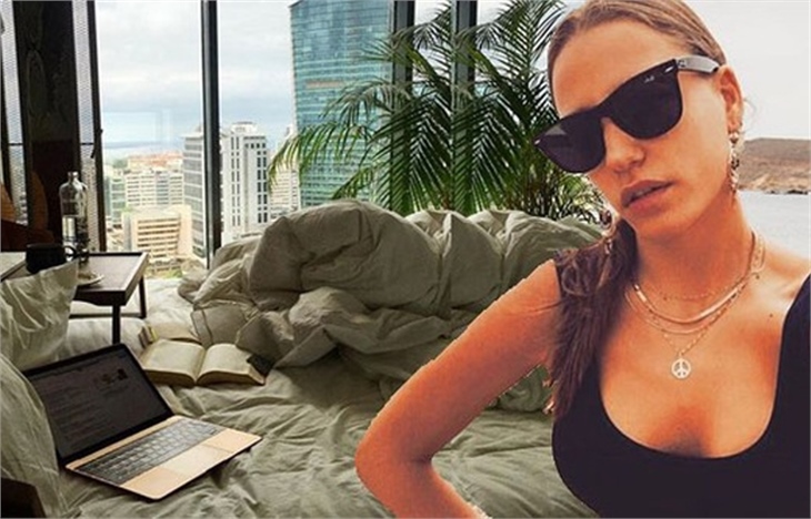 Serenay Sarıkaya'nın yatak odası!