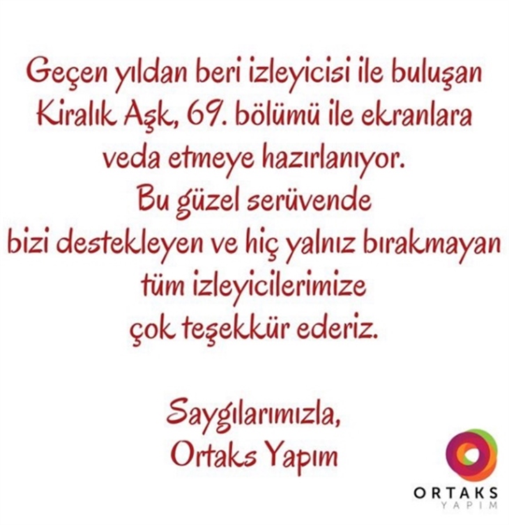 Kiralık Aşk final yapıyor!