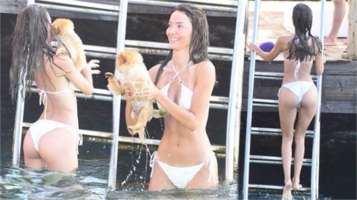 Cansu Taşkın köpeğiyle tatilde!