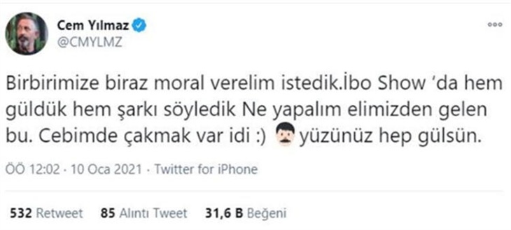 Cem Yılmaz, 'İbo Show'a damga vurdu! Tatlıses'e telif şakası