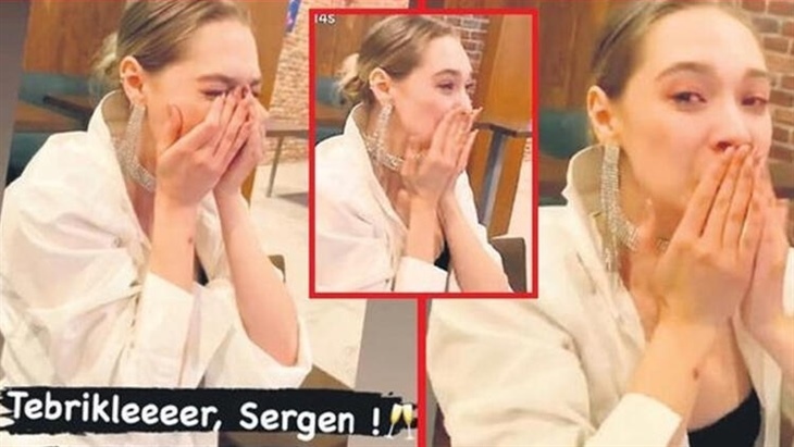 Sergen Yalçın'ın sevgilisi şampiyonluk sonrası gözyaşlarını tutamadı
