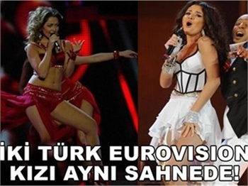 İKİ EUROVİSİON KIZI AYNI SAHNEDE