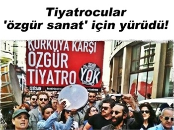 BEYOĞLU'NDA "ŞEHİR TİYATROLARI" EYLEMİ!