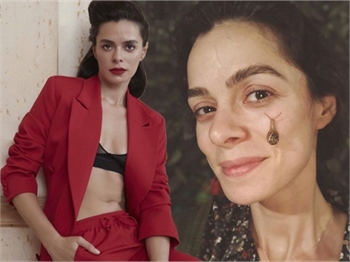 Özge Özpirinçci yüzünde sümüklü böcek gezdirdi!