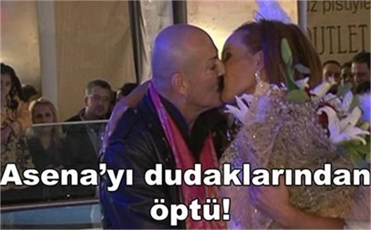İPEKÇİ ASENA'YI DUDAKTAN ÖPTÜ!