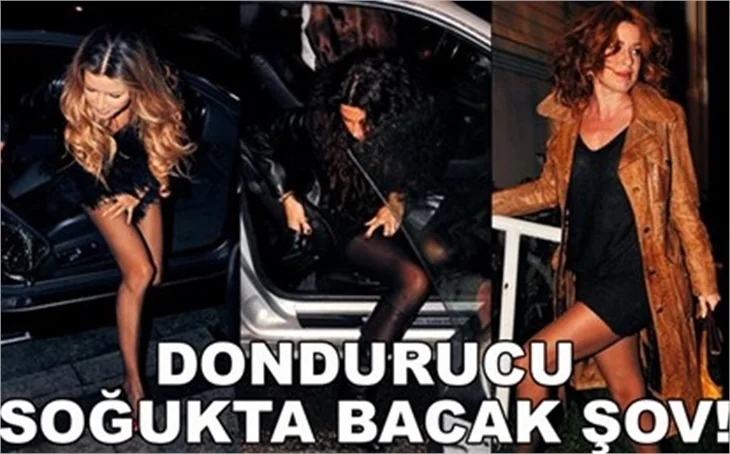 DONDURUCU SOĞUKTA BACAK ŞOV!