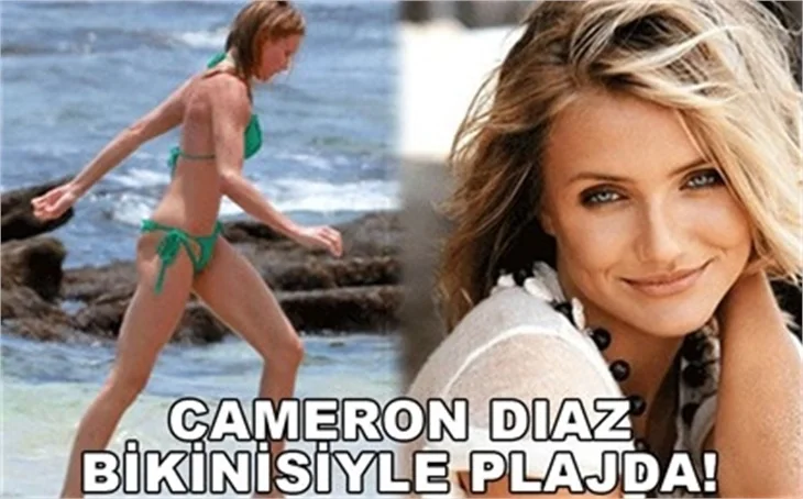 CAMERION DIAZ BİKİNİSİYLE PLAJDA!