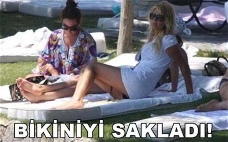 BİKİNİYİ SAKLADI