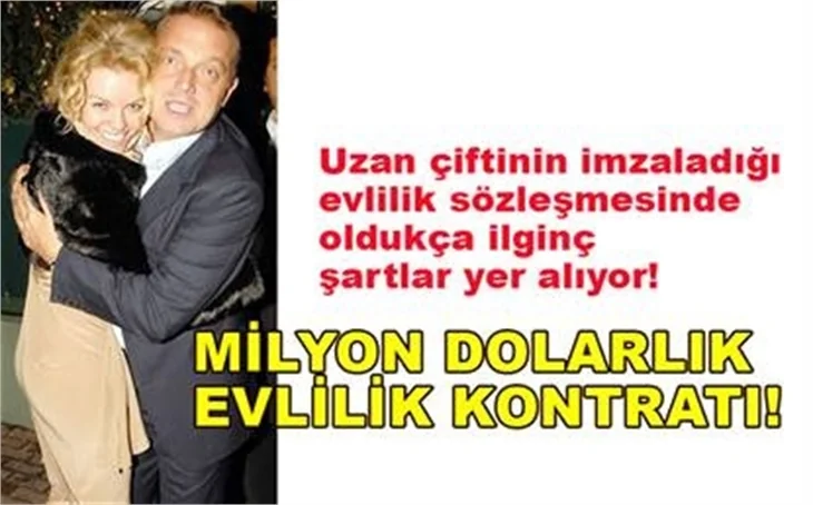 MİLYON DOLARLIK EVLİLİK KONTRATI!
