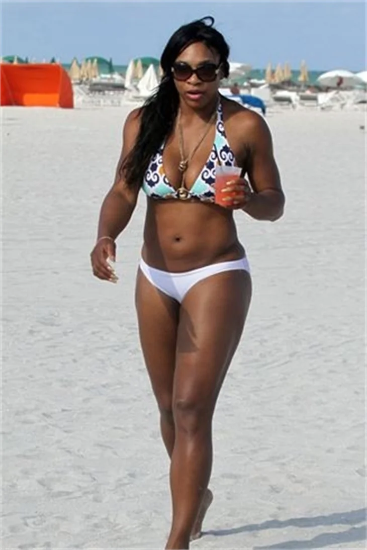 Serena Williams'ın plaj sefası...