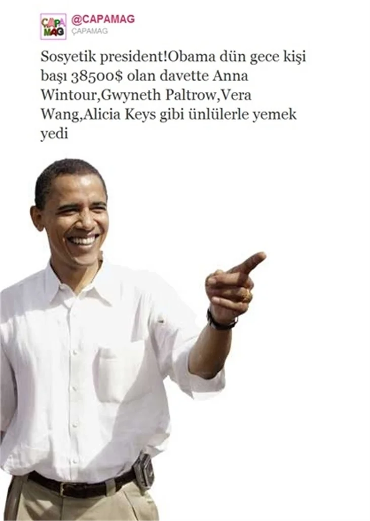 ABD BAŞKANI OBAMA'NIN 'SOSYETE PARTİSİ!'