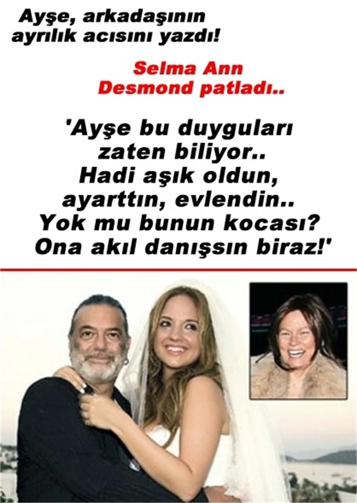 SELMA ANN DESMOND'DAN ŞOK TEPKİ!