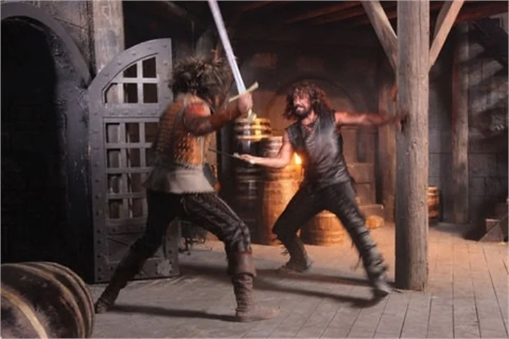 'Fetih 1453' filminde dövüş sahneleri çekildi..