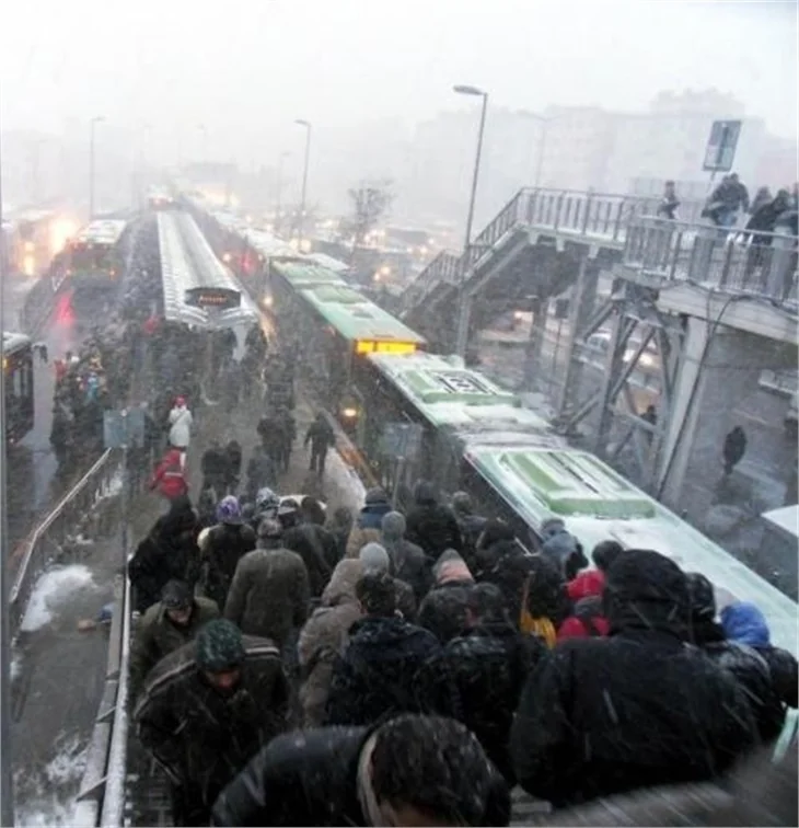 İstanbul'dan kar manzaraları..