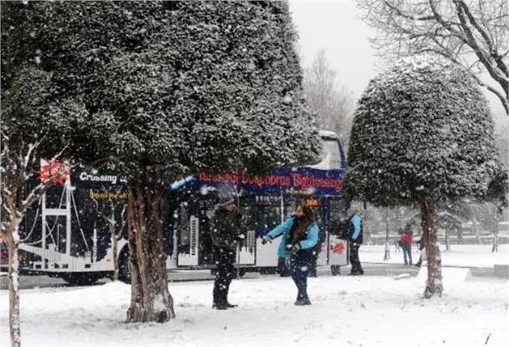 İstanbul'dan kar manzaraları..