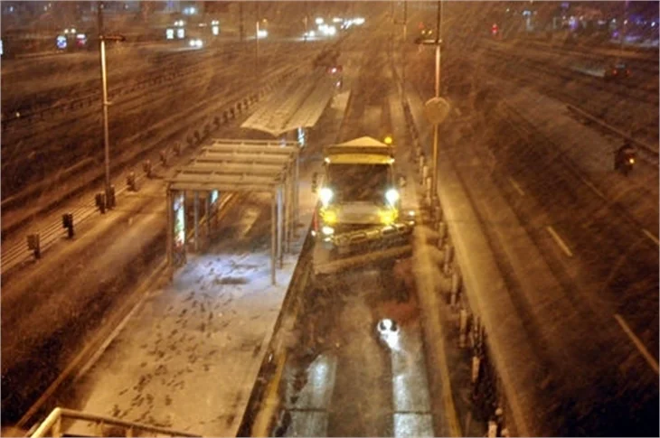 İstanbul'dan kar manzarları...