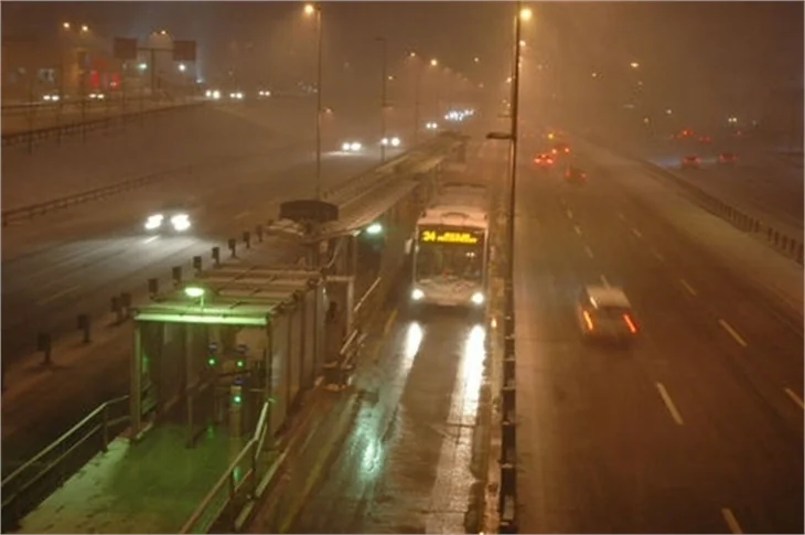 İstanbul'dan kar manzarları...