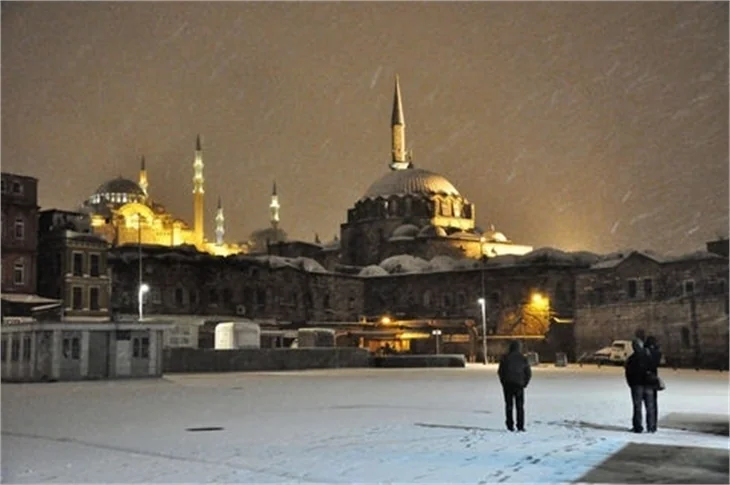 İstanbul'dan kar manzarları...