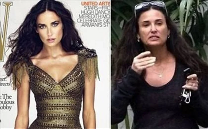 Ünlülerin photoshoptan önce ve sonraki halleri...
