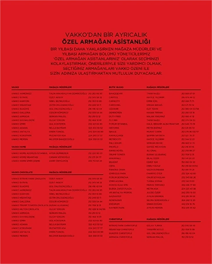 Yeni yıl hediyenizi Vakko'dan alın..