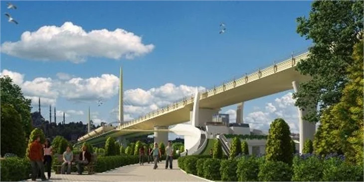 Haliç'e yapılacak İstanbul'un yeni köprüsü..