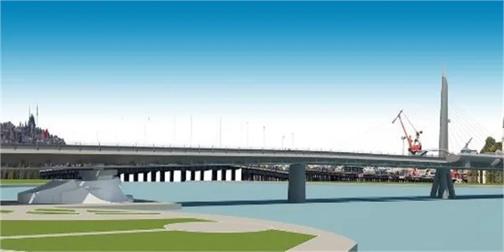 Haliç'e yapılacak İstanbul'un yeni köprüsü..