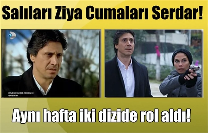 Aynı hafta iki dizide birden rol aldı!