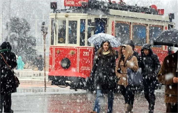 İstanbul'dan kar manzaraları