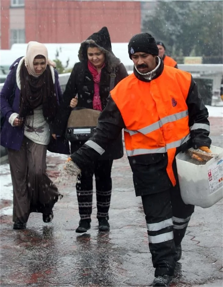 İstanbul'dan kar manzaraları