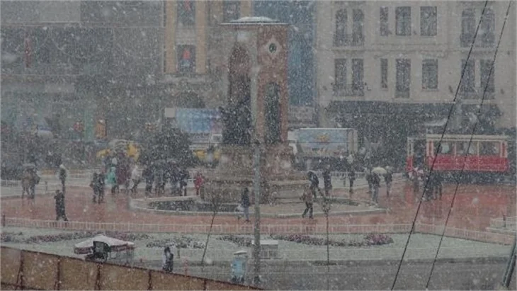 İstanbul'dan kar manzaraları