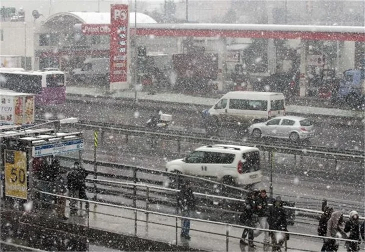 İstanbul'dan kar manzaraları