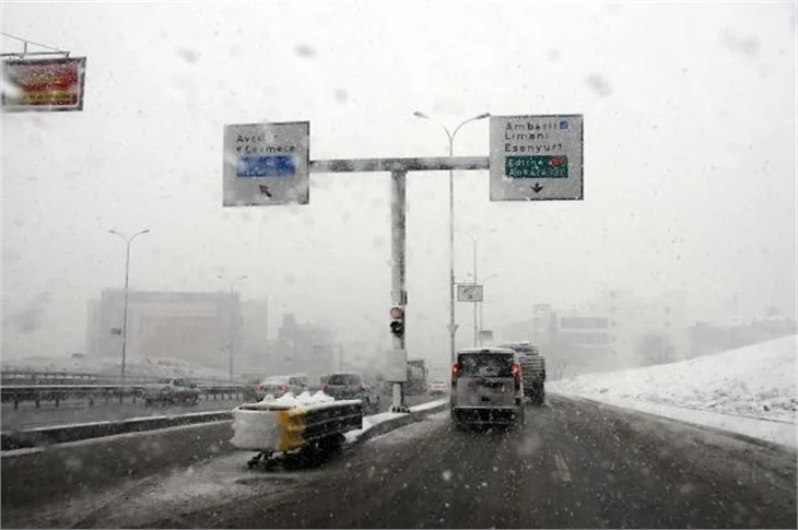 İstanbul'dan kar manzaraları