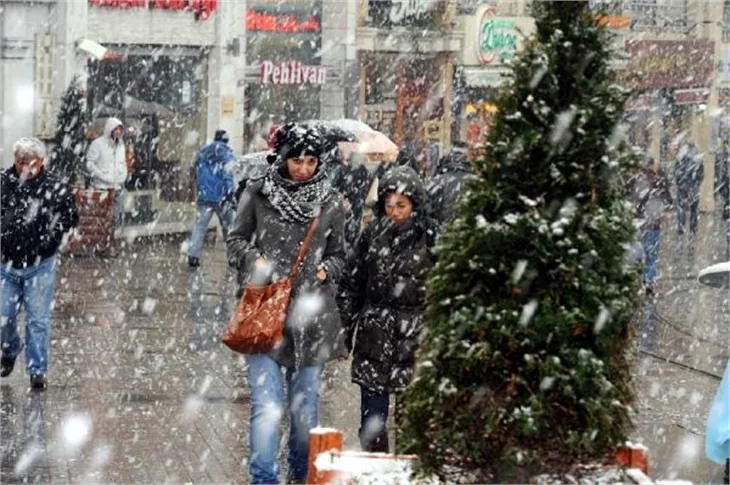 İstanbul'dan kar manzaraları