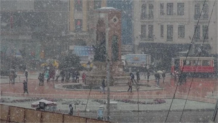 İstanbul'dan kar manzaraları