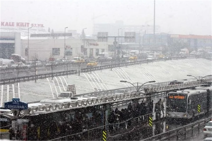 İstanbul'dan kar manzaraları