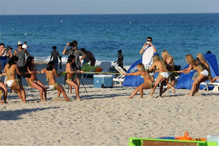 Miami sahilleri böyle çekim görmedi!