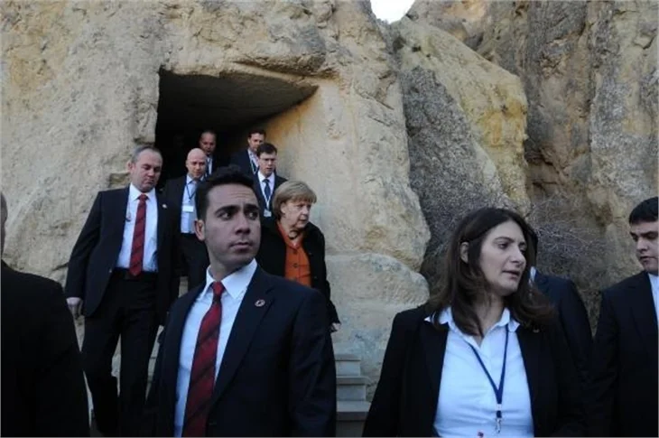 Angela Merkel, bu sabah Kapadokya turuna çıktı