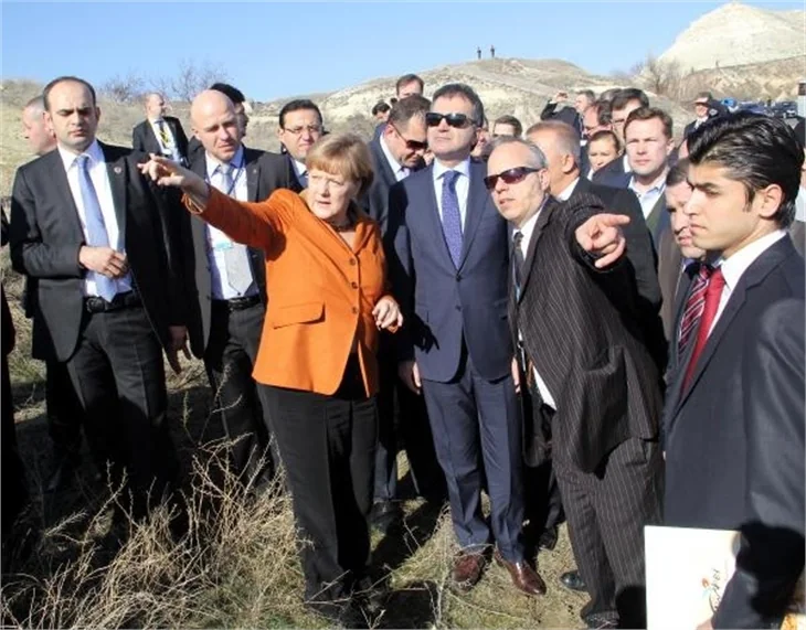 Angela Merkel, bu sabah Kapadokya turuna çıktı