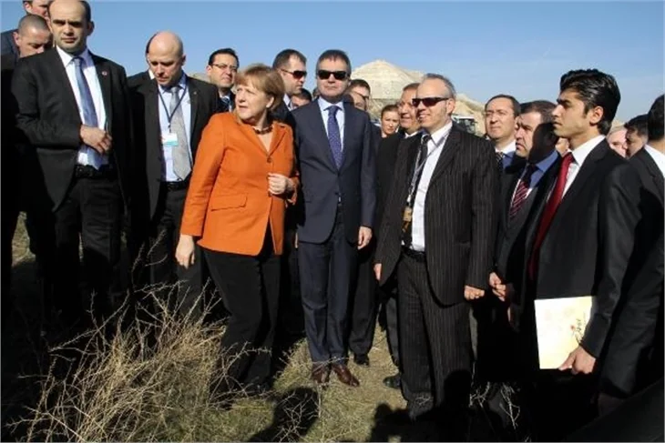 Angela Merkel, bu sabah Kapadokya turuna çıktı