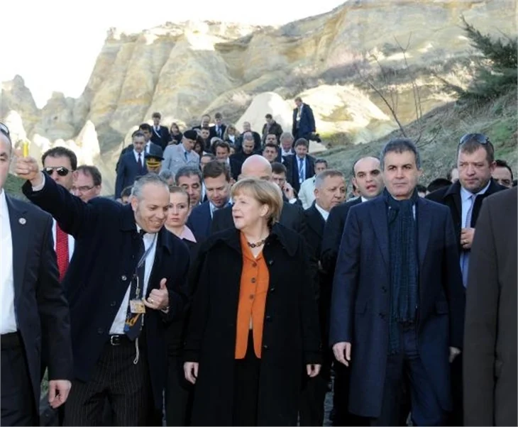 Angela Merkel, bu sabah Kapadokya turuna çıktı