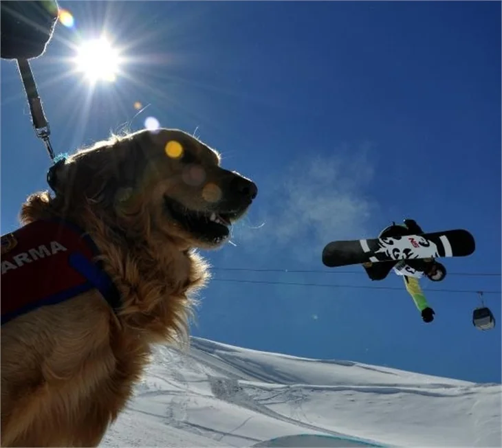 Jandarma Gurbet'in snowboard merakı