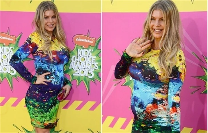 Fergie ilk kez şiş karnıyla poz verdi