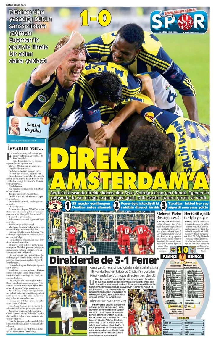 Gazetelerin Fenerbahçe manşetleri