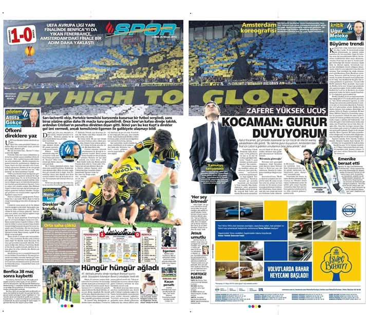 Gazetelerin Fenerbahçe manşetleri