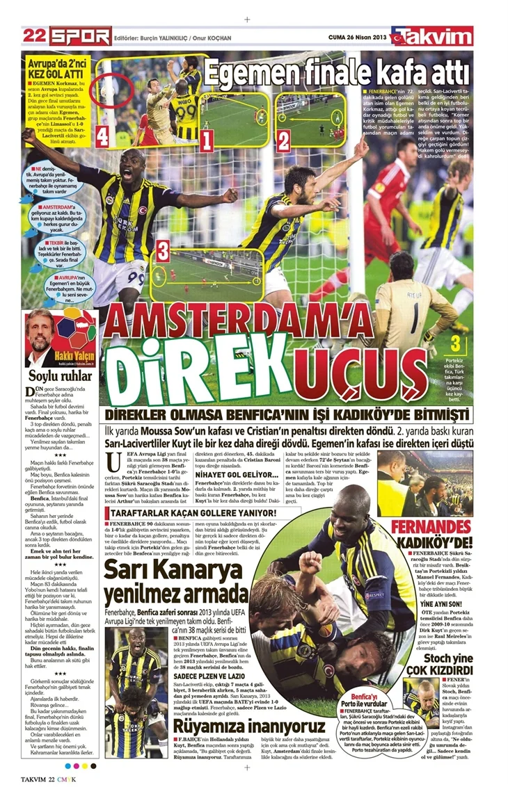 Gazetelerin Fenerbahçe manşetleri