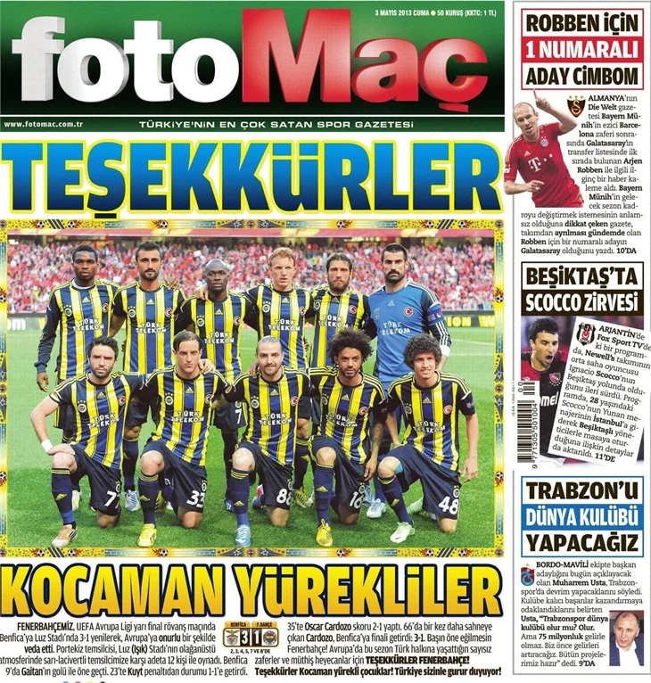 Gazetelerin Fenerbahçe manşetleri