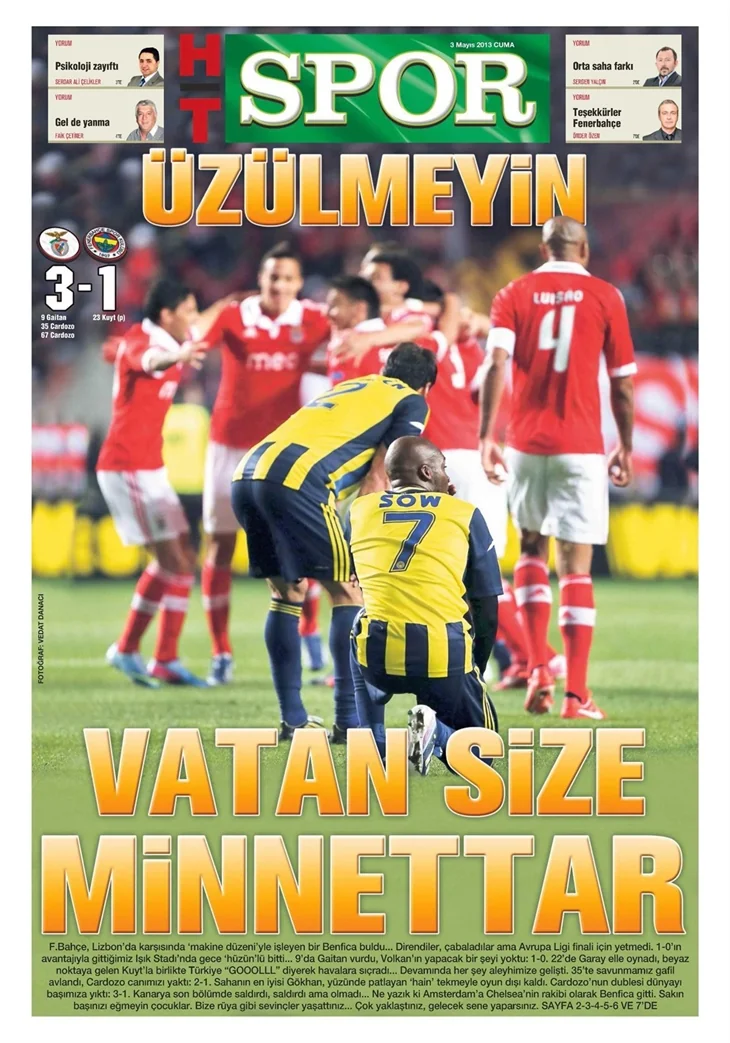Gazetelerin Fenerbahçe manşetleri