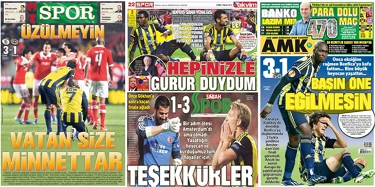 Gazetelerin Fenerbahçe manşetleri