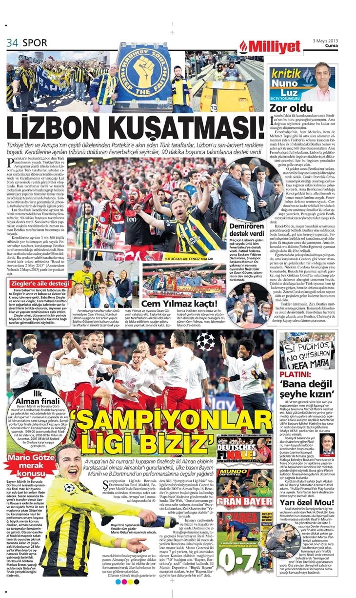 Gazetelerin Fenerbahçe manşetleri